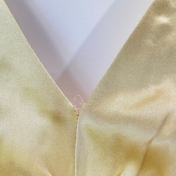 Reformation Stasia Silk Dress Blonde - Picture 15 of 16